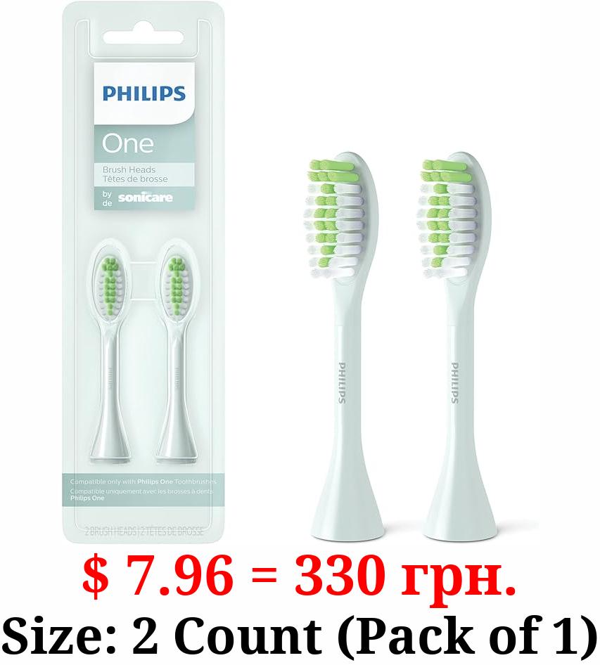 Philips One By Sonicare, 2 Brush Heads, Mint Light Blue, BH1022/03