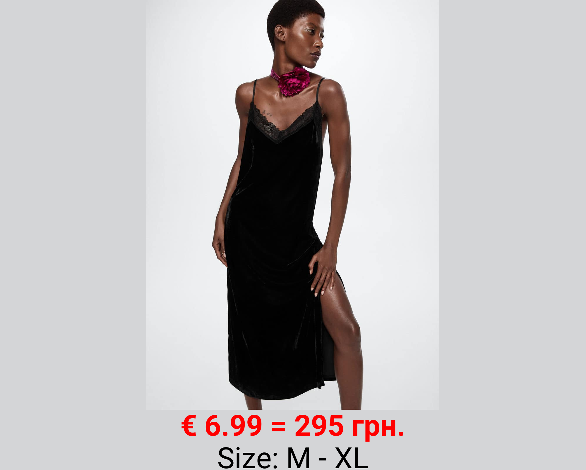 Vestido lencero encaje