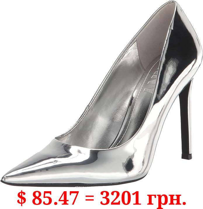 DKNY Women's Patent Leather Pointed Toe Pump Heeled Sandal