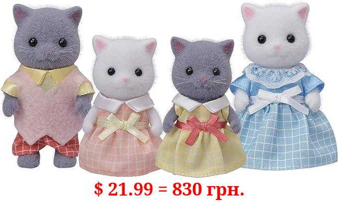 Calico Critters Persian Cat Family - Set of 4 Collectible Doll Figures for Children Ages 3+