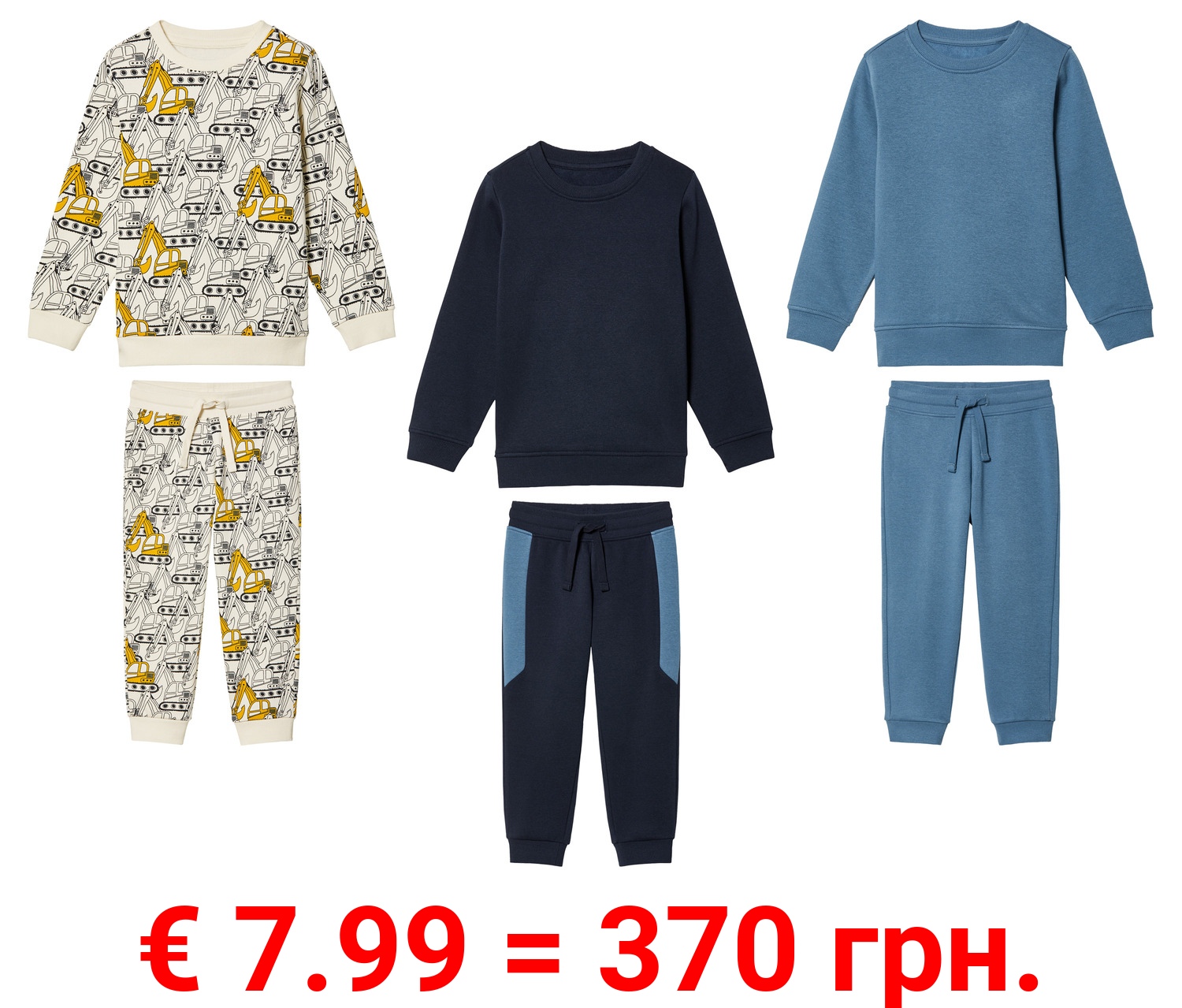 lupilu® Kleinkinder Sweatanzug, 2-teilig, mit hoher Baumwollanteil