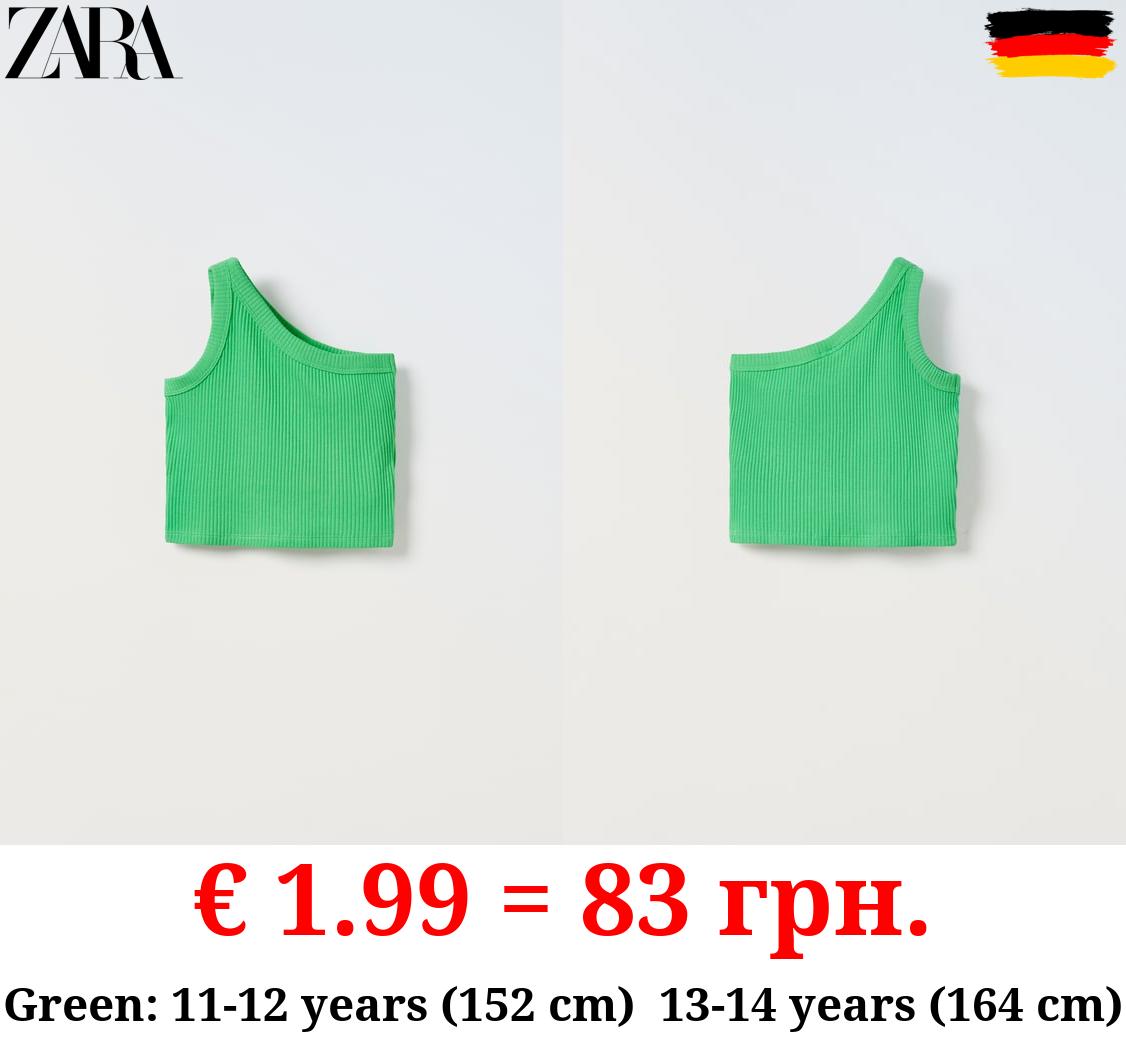 ASYMMETRIC RIBBED TOP