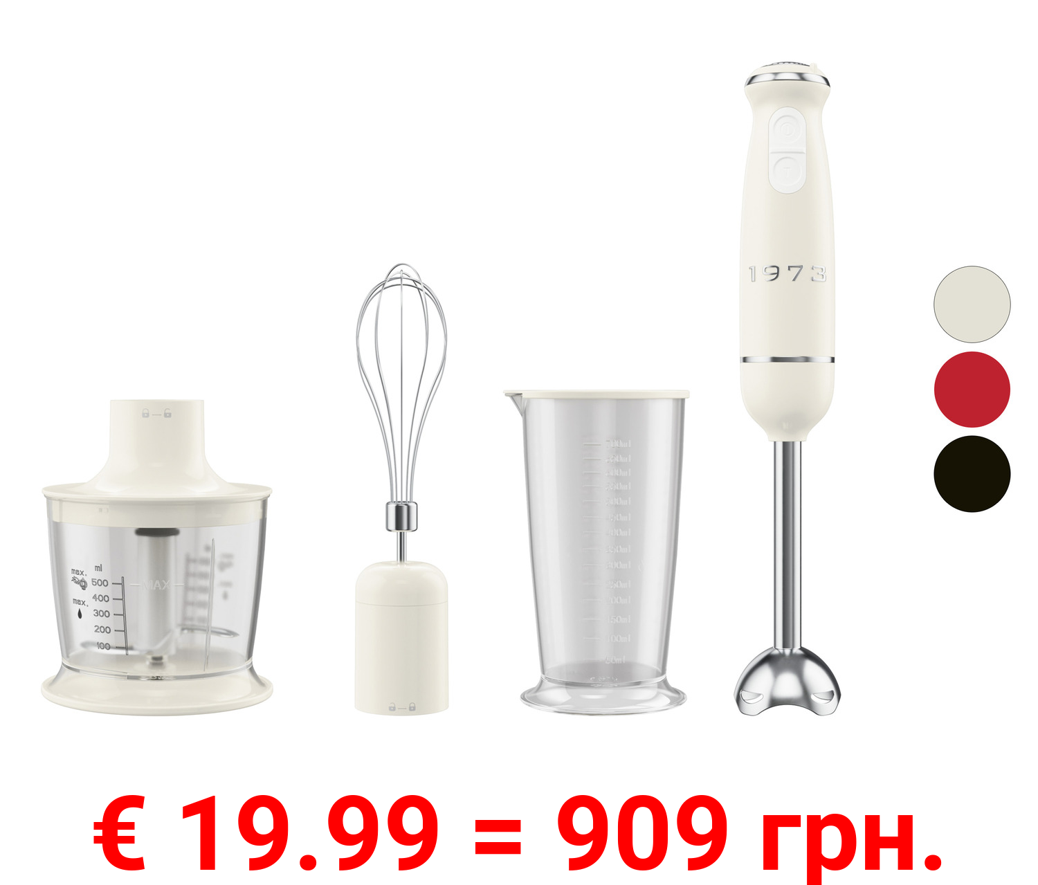 SILVERCREST® KITCHEN TOOLS Stabmixer-Set »Chrom Retro 1973«, 3-in-1, 600 W