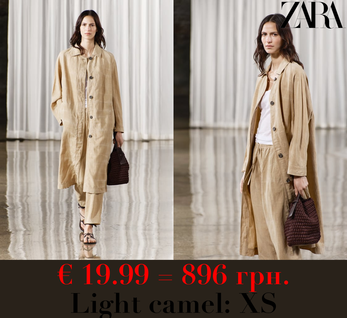 ZW COLLECTION FLOWING FADED TRENCH COAT
