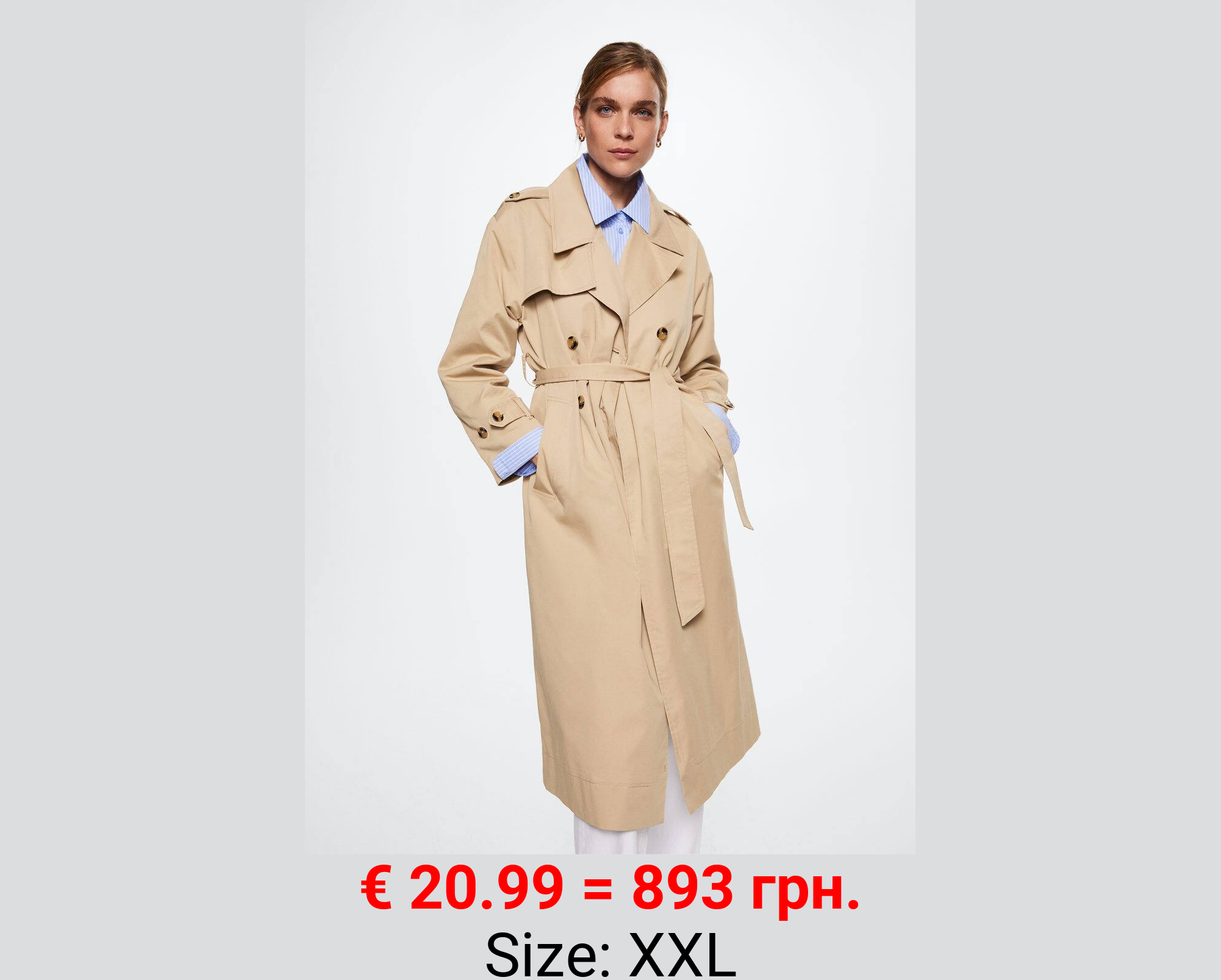 Gabardina clásica algodón