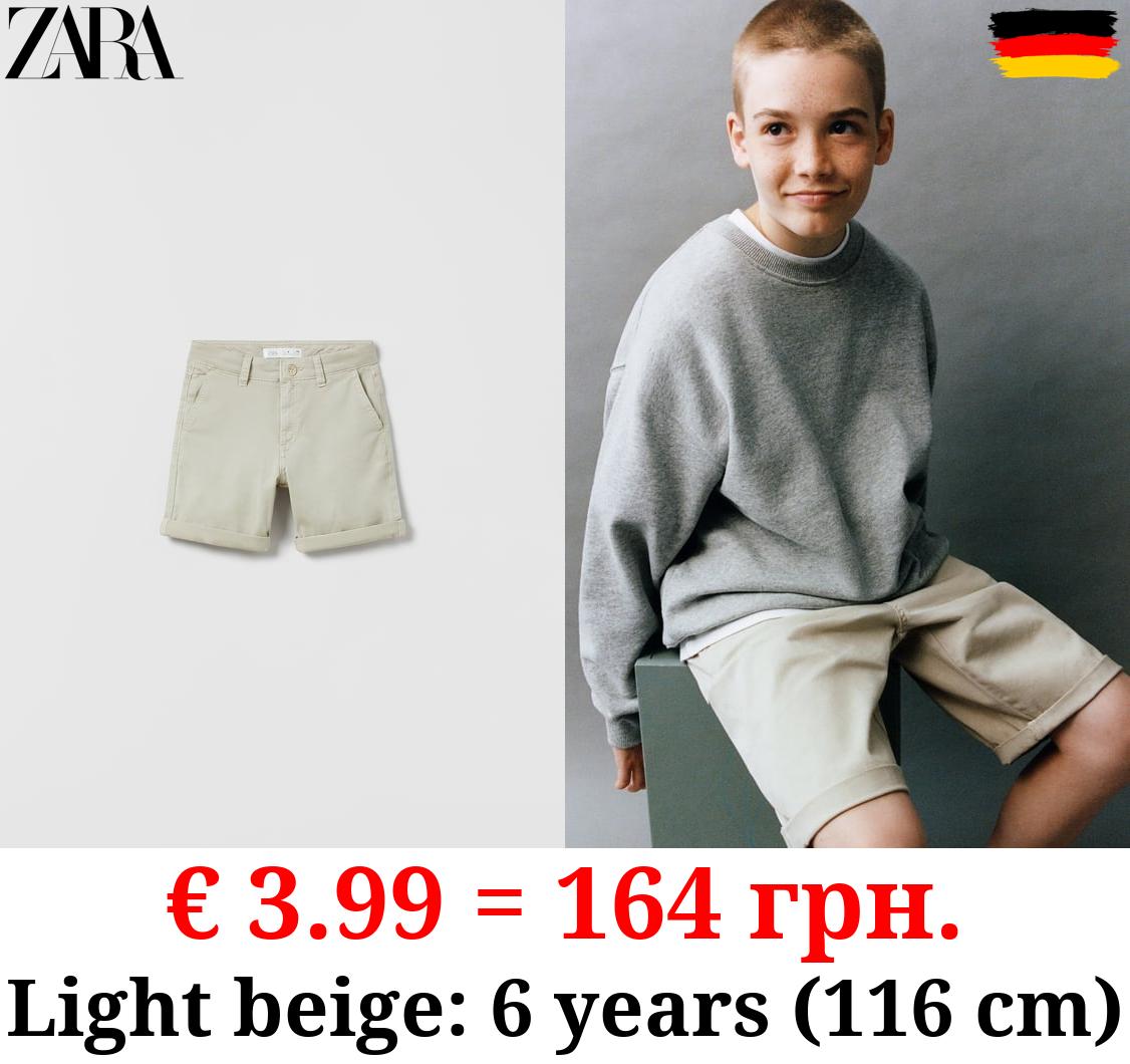 PLAIN CHINO BERMUDA SHORTS