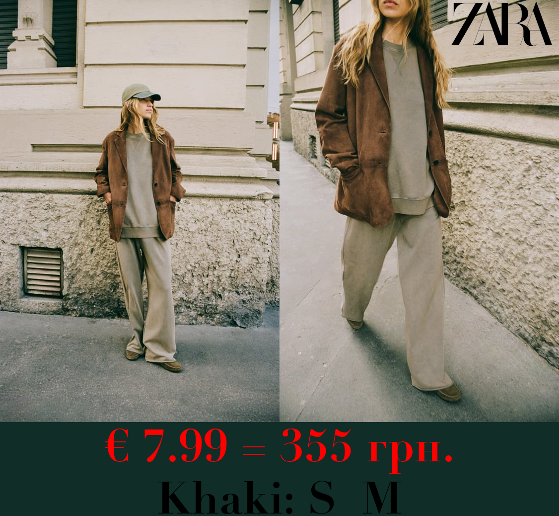 FADED-EFFECT SHORT SLEEVE PLUSH SWEATSHIRT