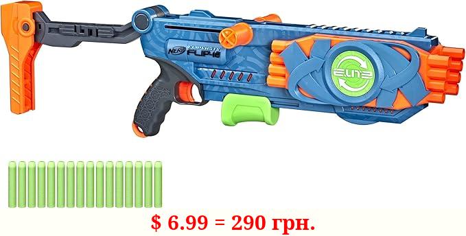Nerf Elite 2.0 Flipshots Flip-16 Blaster with 16 Dart Barrels That Flip to Double Your Firepower, 16-Dart Capacity, 16 Elite Darts