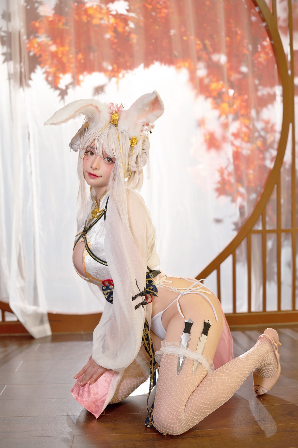 NinJA阿寨寨 Cosplay 肉肉大白兔 30