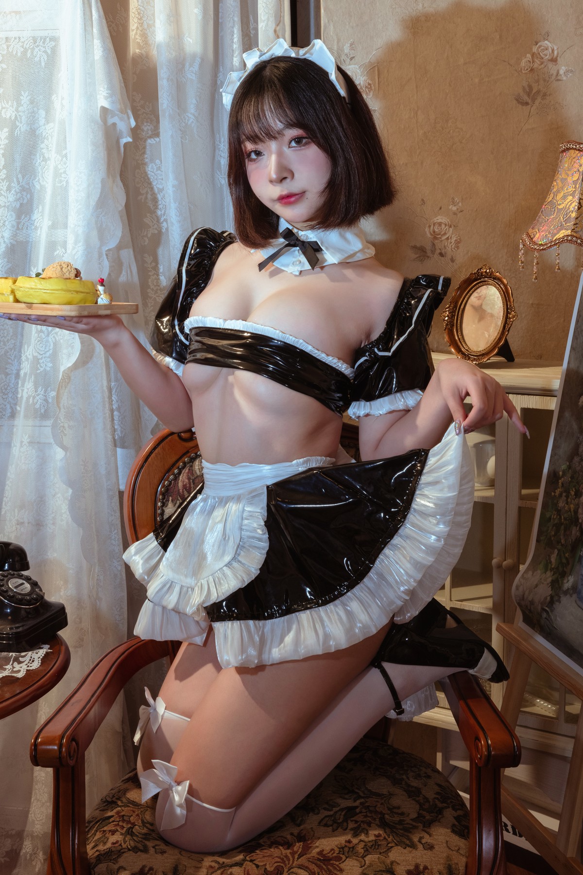 Cosplay Yuuhui玉汇 假日女仆 16