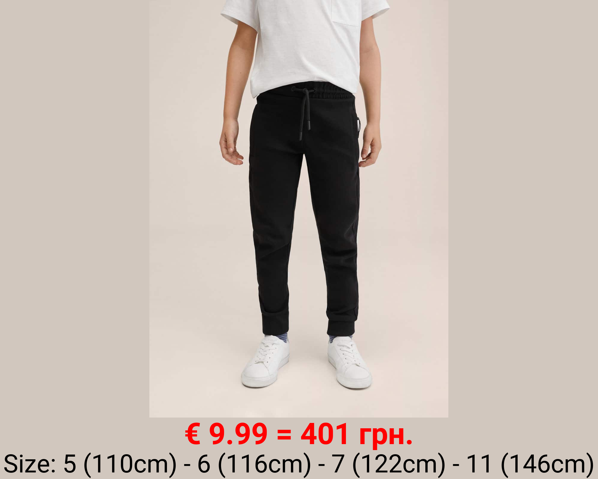 Pantalón jogger bolsillos cremallera