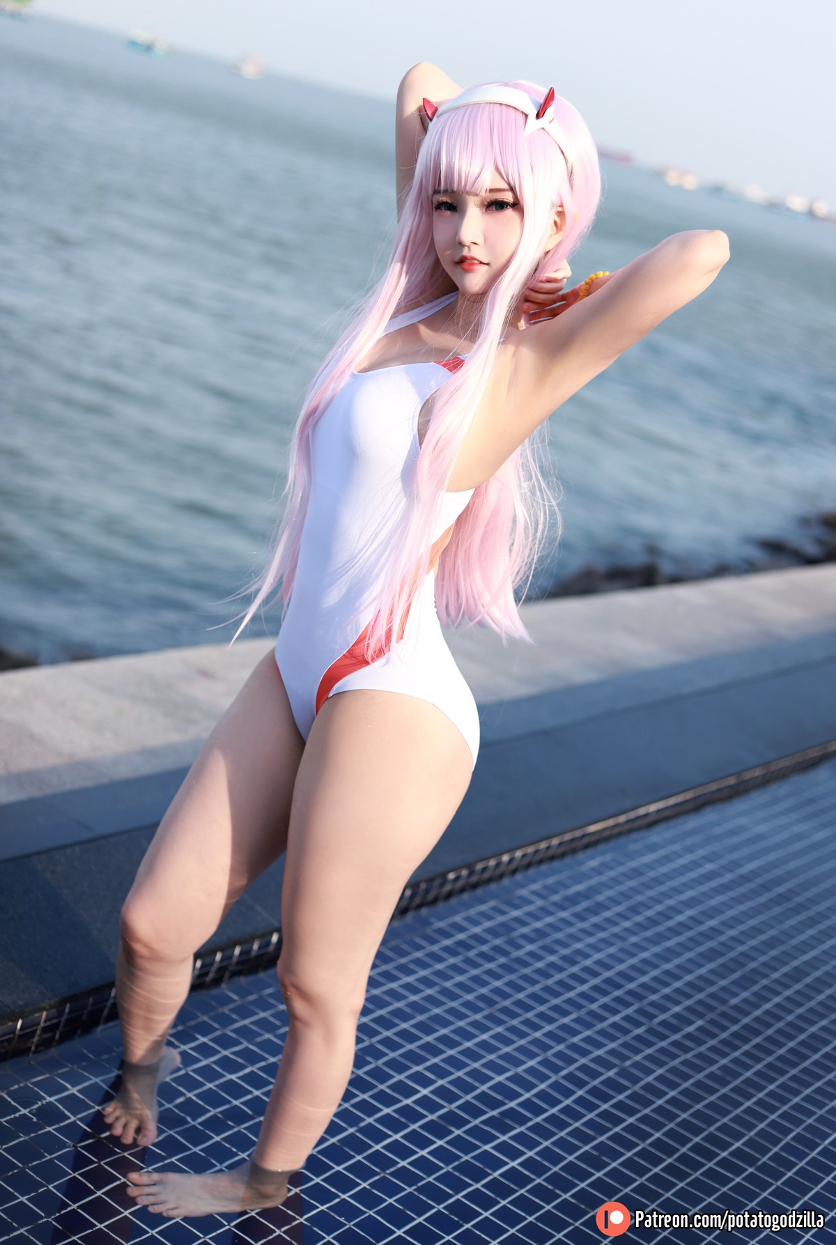 Cosplay Potato Godzilla Zero Two Swimsuit 26