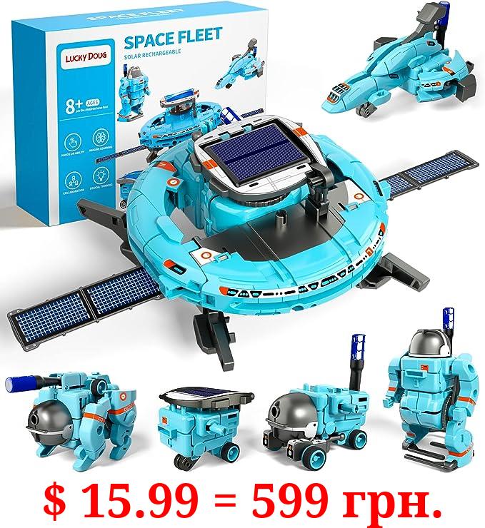 Lucky Doug STEM Projects for Kids Ages 8-12 12-16, 6-in-1 Building Science STEM Kits for Solar Robot Kit Space Toys Birthday Gifts for 8 9 10 11 12 13 14 15 16 Year Old, Boys Girls Teens