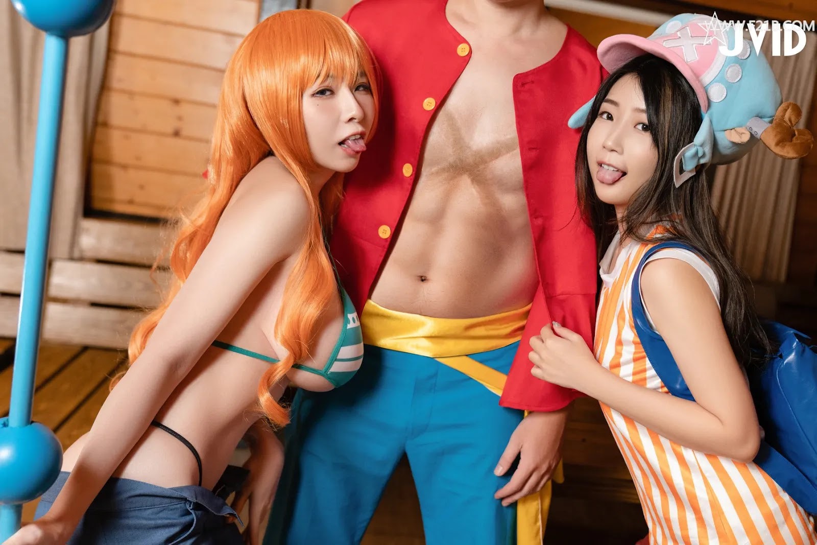 JVID精品 动漫同人大作▌淫贼王▌萌女乔巴白虎翘乳 G奶波霸娜美榨汁路飞 淫欲四海征服新世界 Vol.01 4