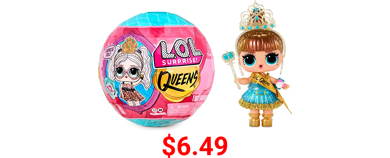 LOL Surprise Queens Dolls with 9 Surprises Including Doll, Fashions, and Royal Themed Accessories - Great Gift for Girls Age 4+