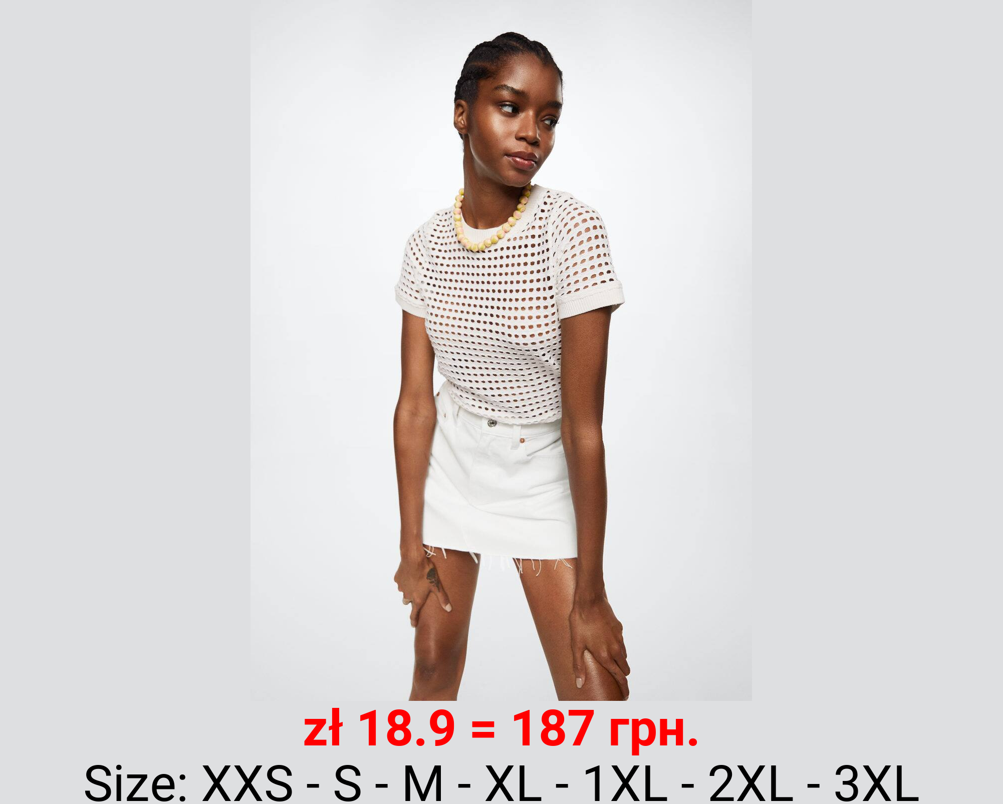 Minifalda vaquera bajo deshilachado