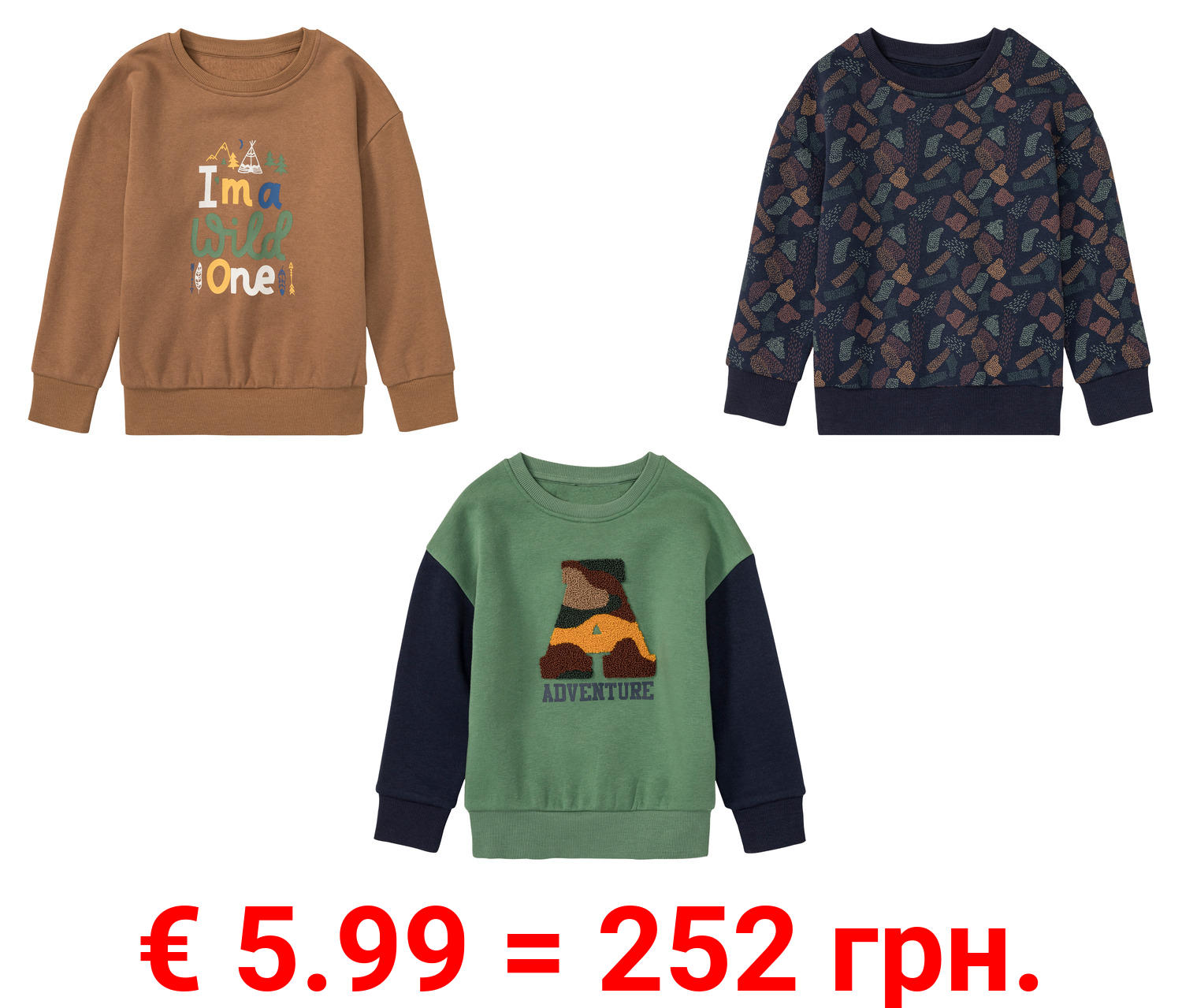 lupilu® Kleinkinder Sweatpullover mit Textildruck