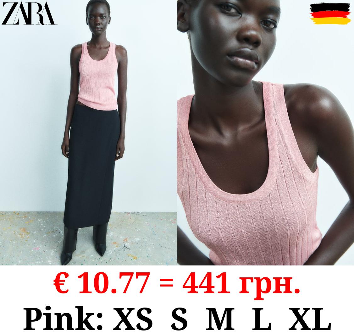 METALLIC THREAD KNIT TOP