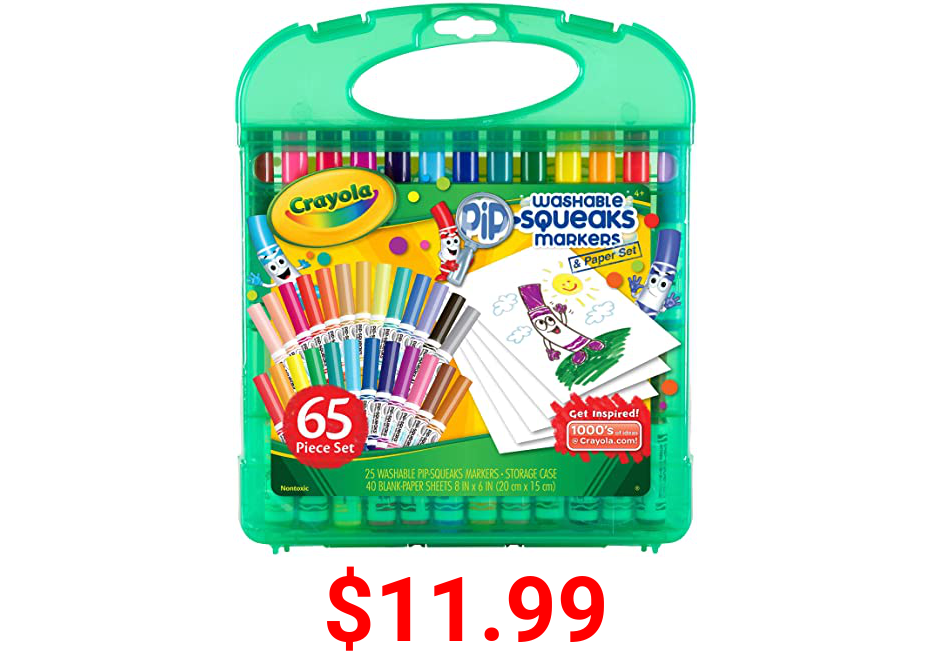 Crayola Pip Squeaks Washable Markers Set, Gift for Kids, Ages 4, 5, 6, 7