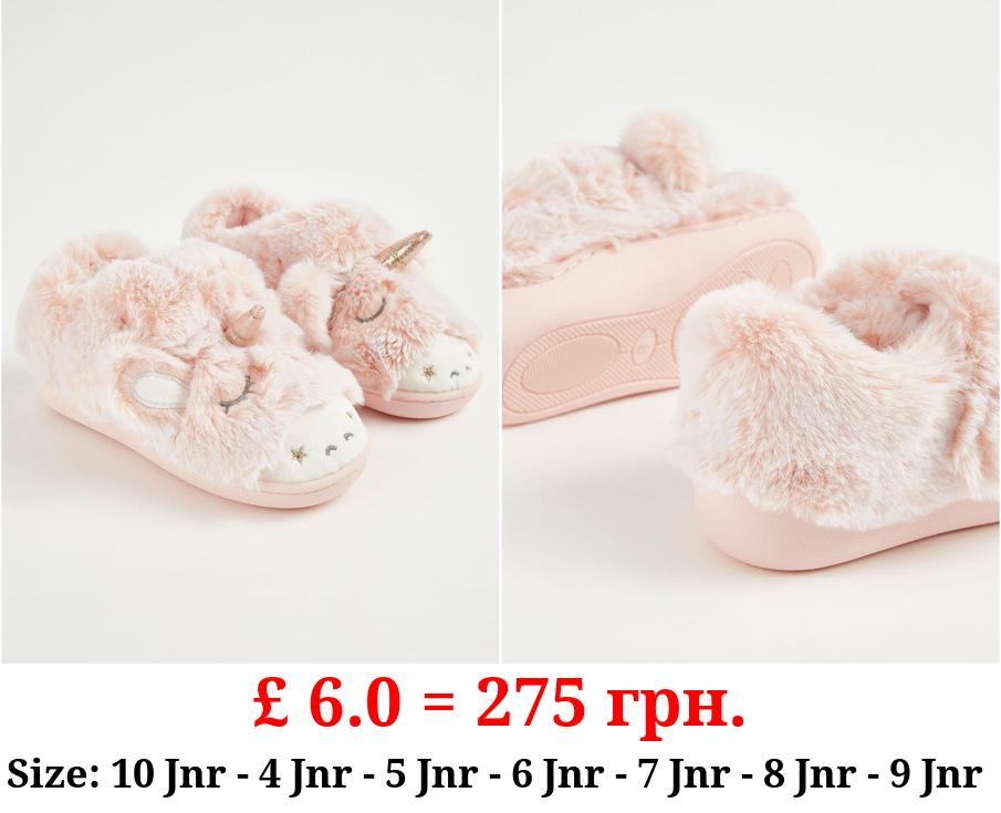 Pink Unicorn Cupsole Slippers