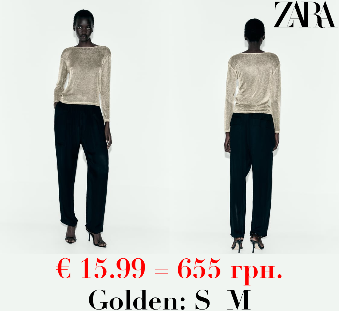 METALLIC THREAD MESH TOP