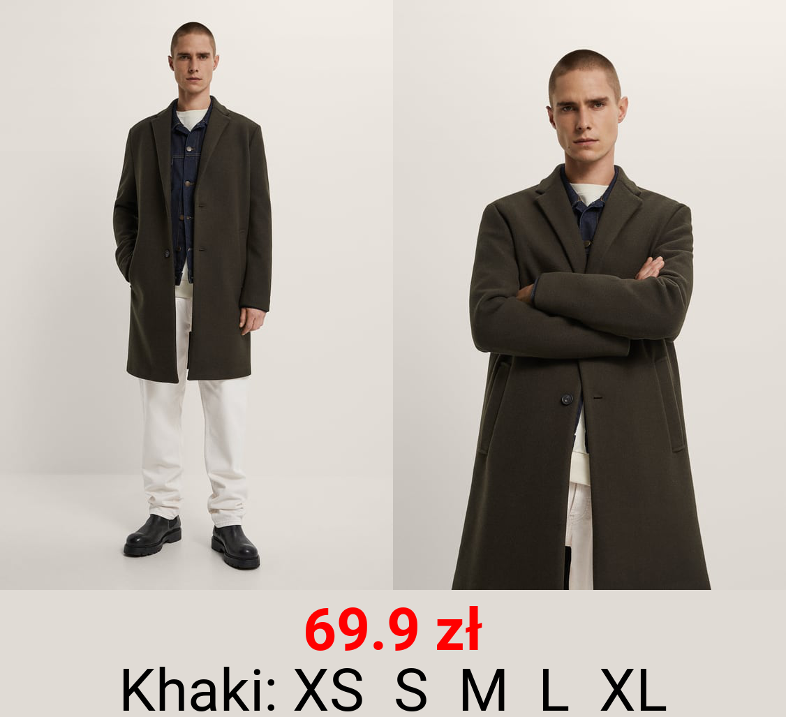 COMFORT FIT SYNTHETIC WOOL COAT