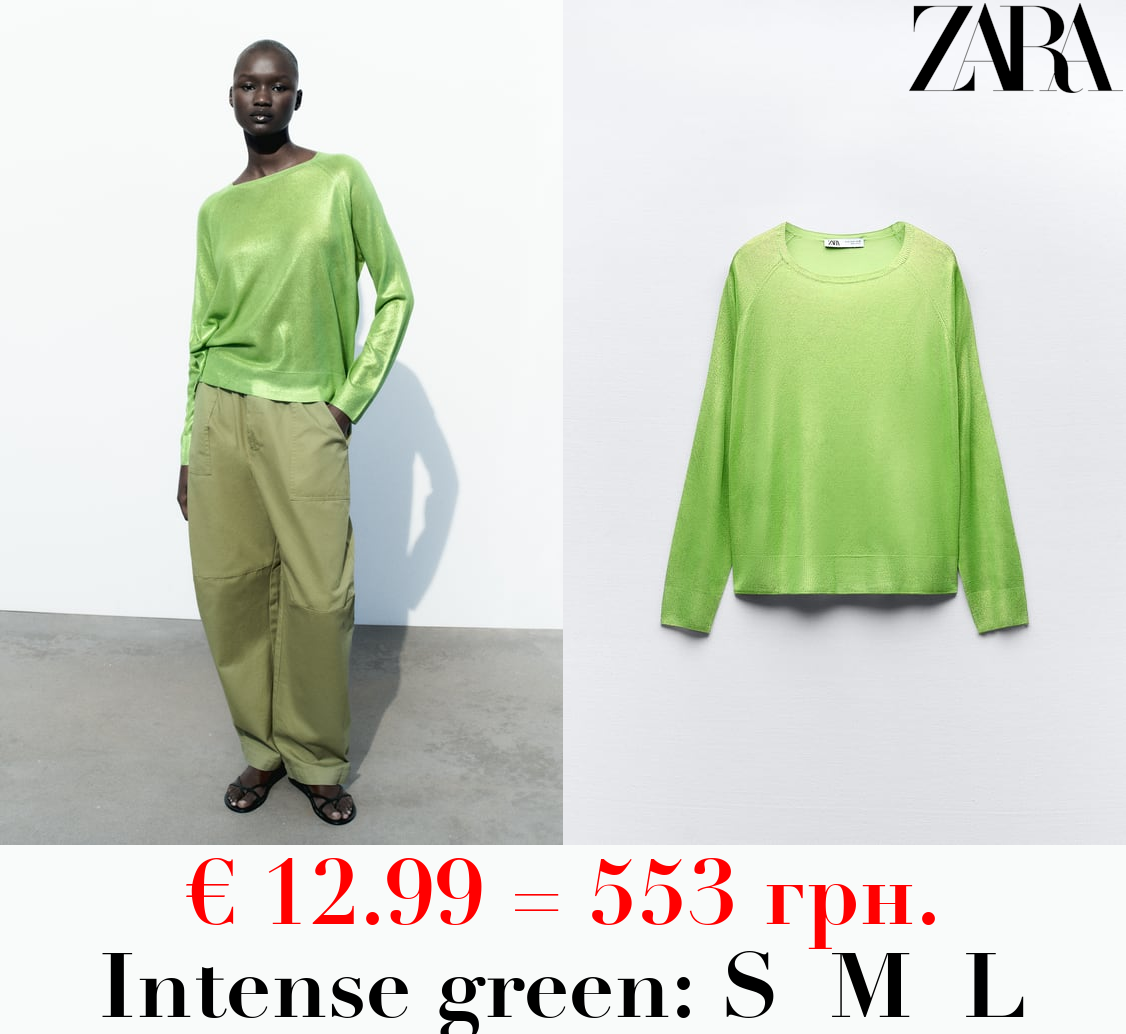 FINE KNIT FOIL SWEATER