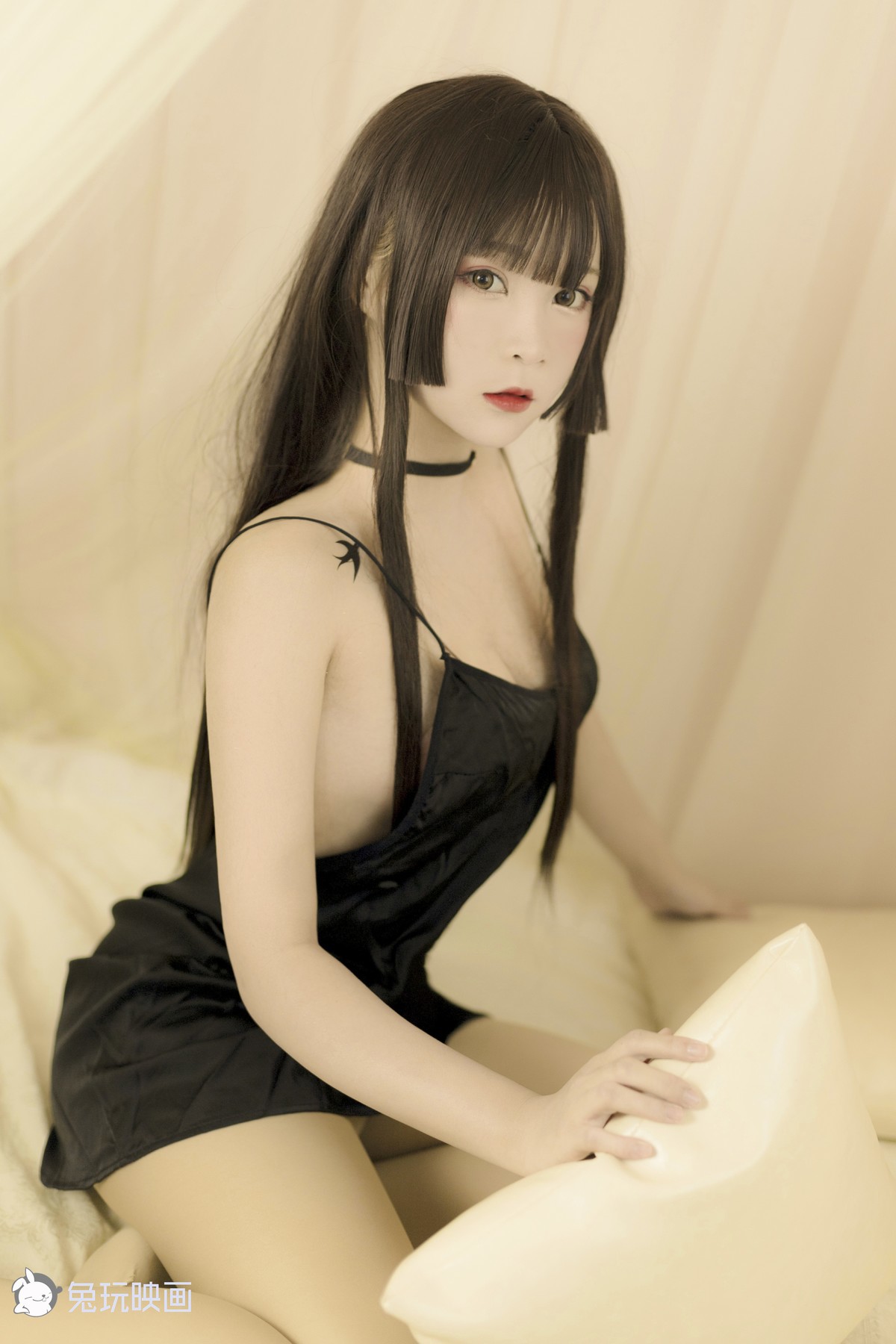 Cosplay 兔玩映画 黑睡衣 39