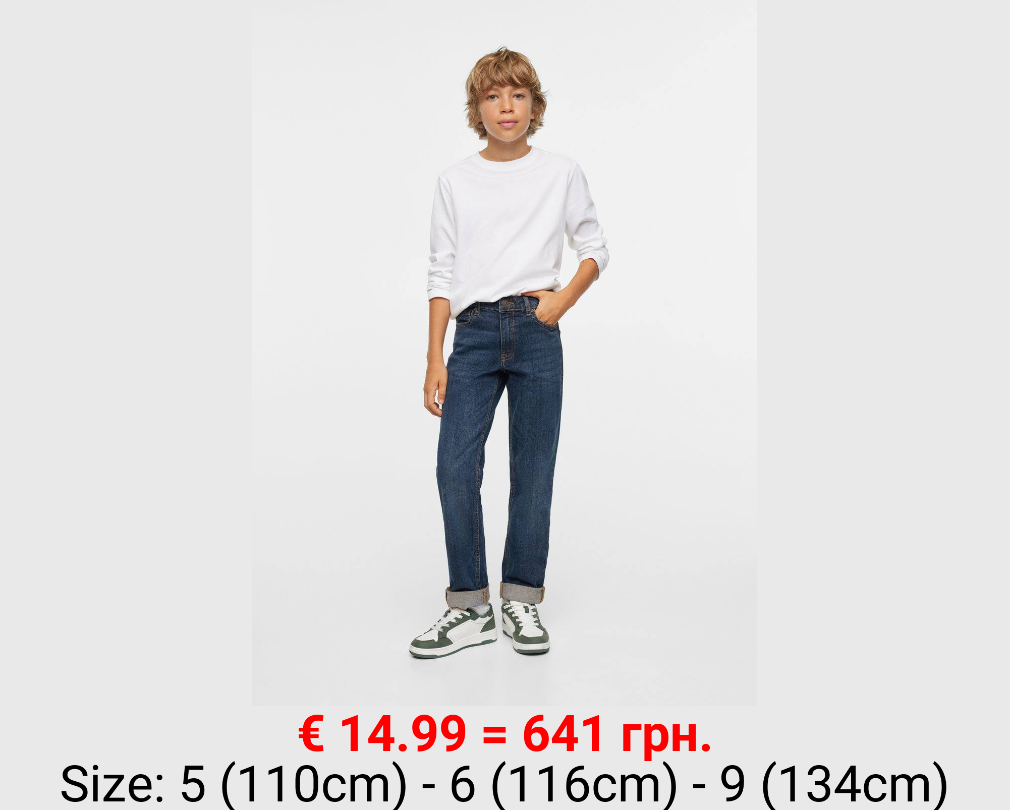 Jeans regular bajo vuelta