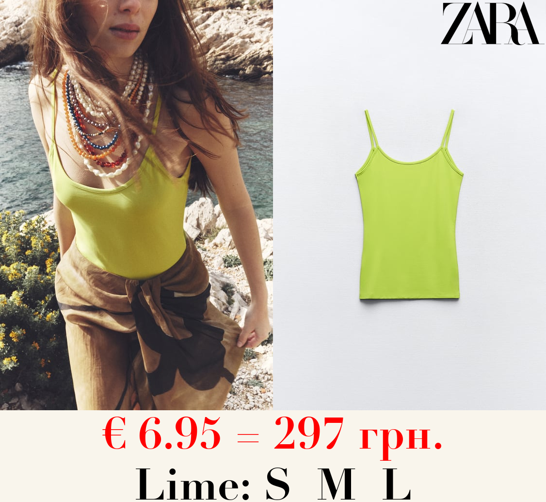 POLYAMIDE TOP WITH THIN STRAPS