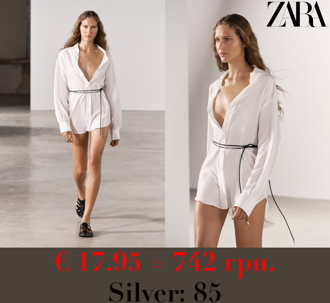 LEATHER BELT WITH METAL DETAIL