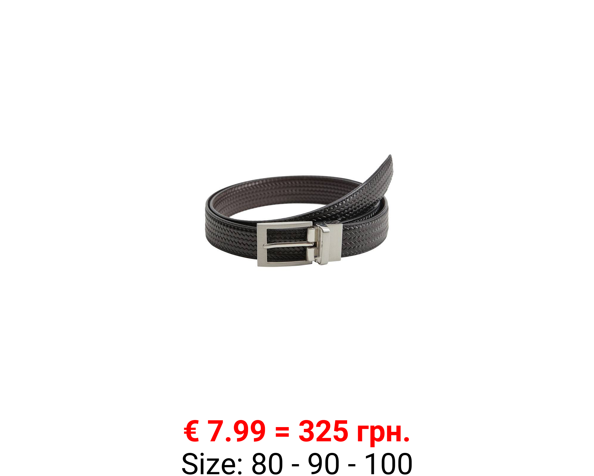 Cinturón reversible trenzado piel