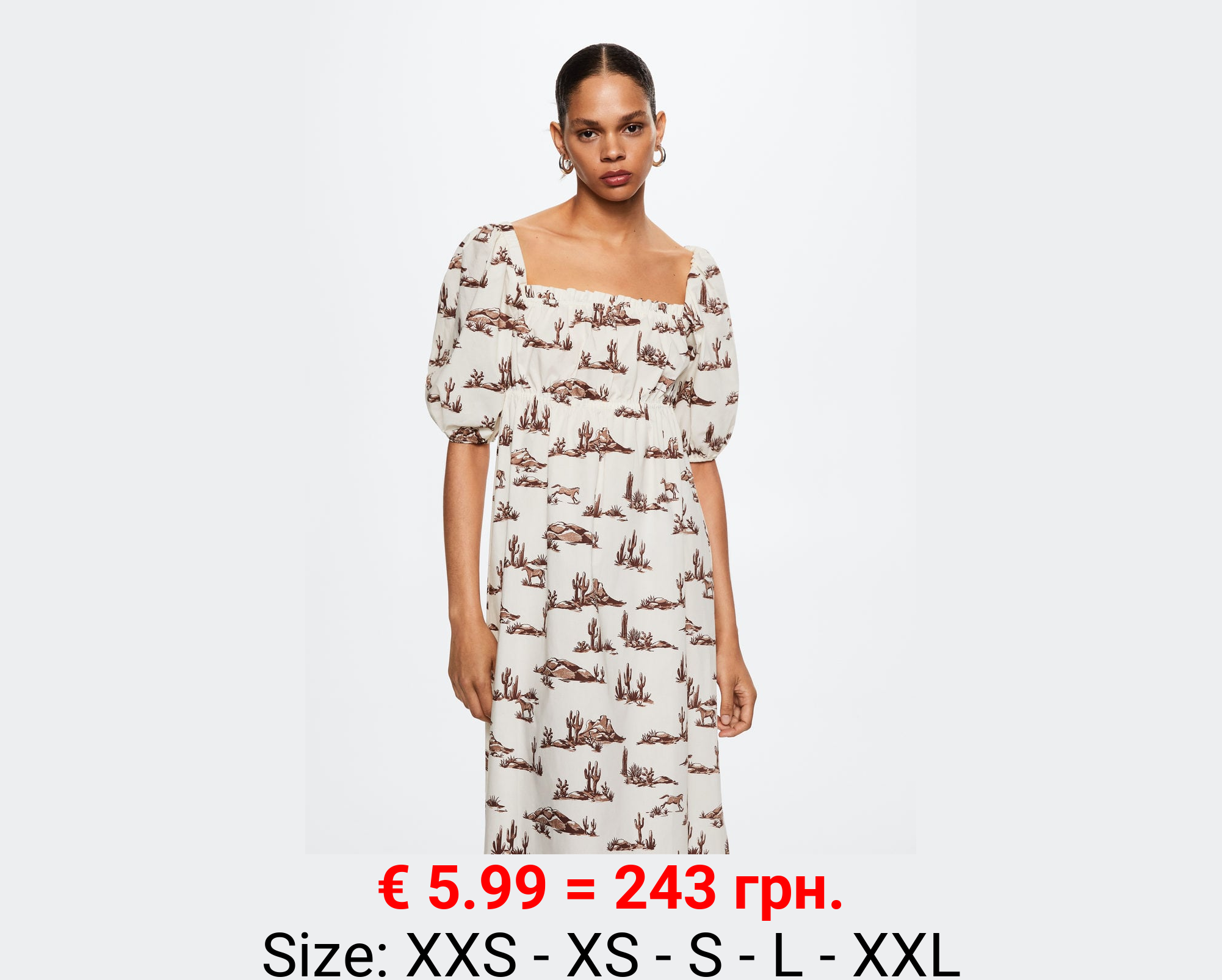 Vestido algodón estampado