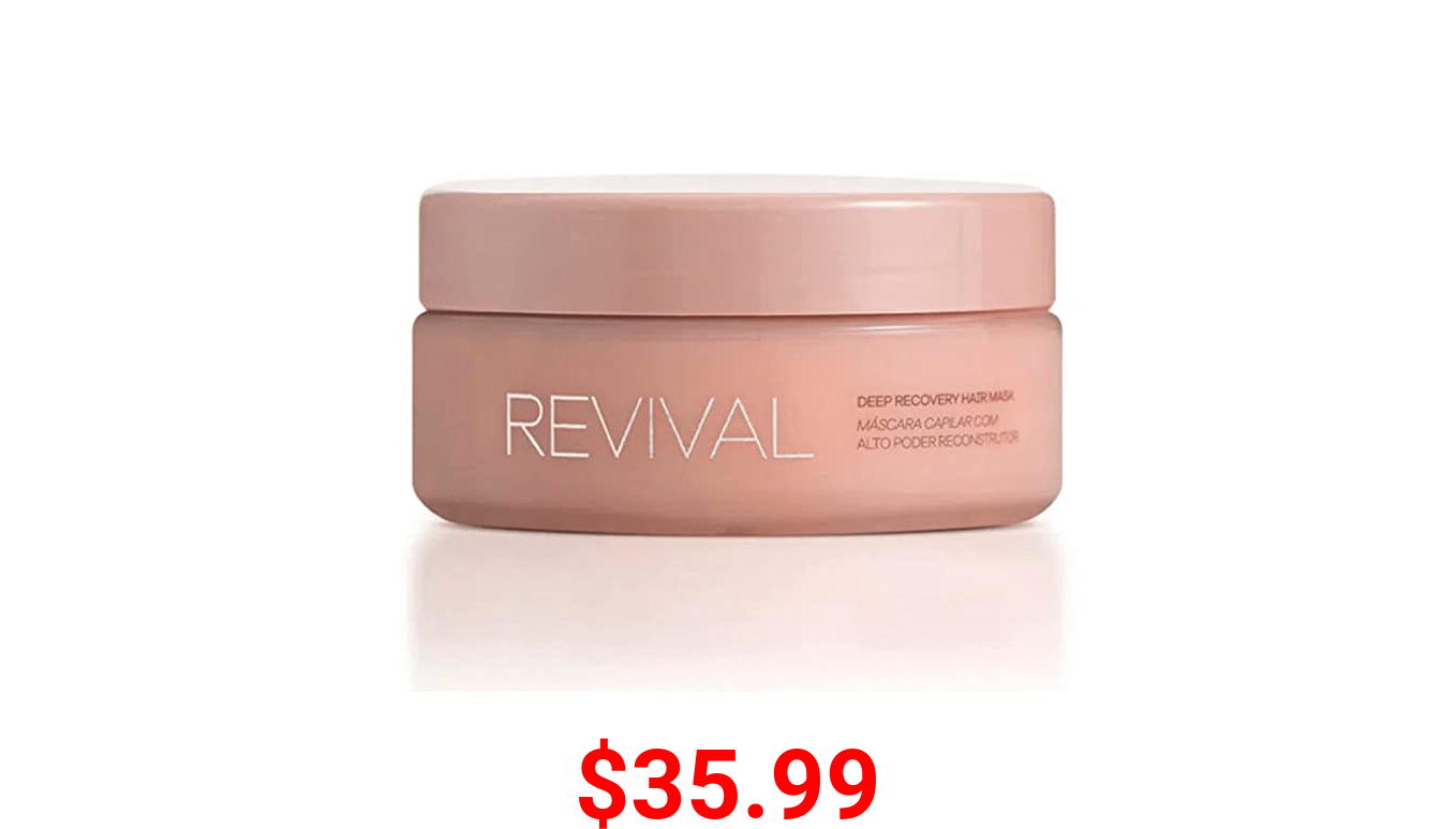 Deep Recovery Hair Mask Revival 7.05 oz - Repair Deep Conditioning Mask for Extra Dry, Damaged Hair - Intensive Hydrating Hair Treatment - Enriched with Keratin, Collagen and Natural Extracts (Revival Deep Recovery)