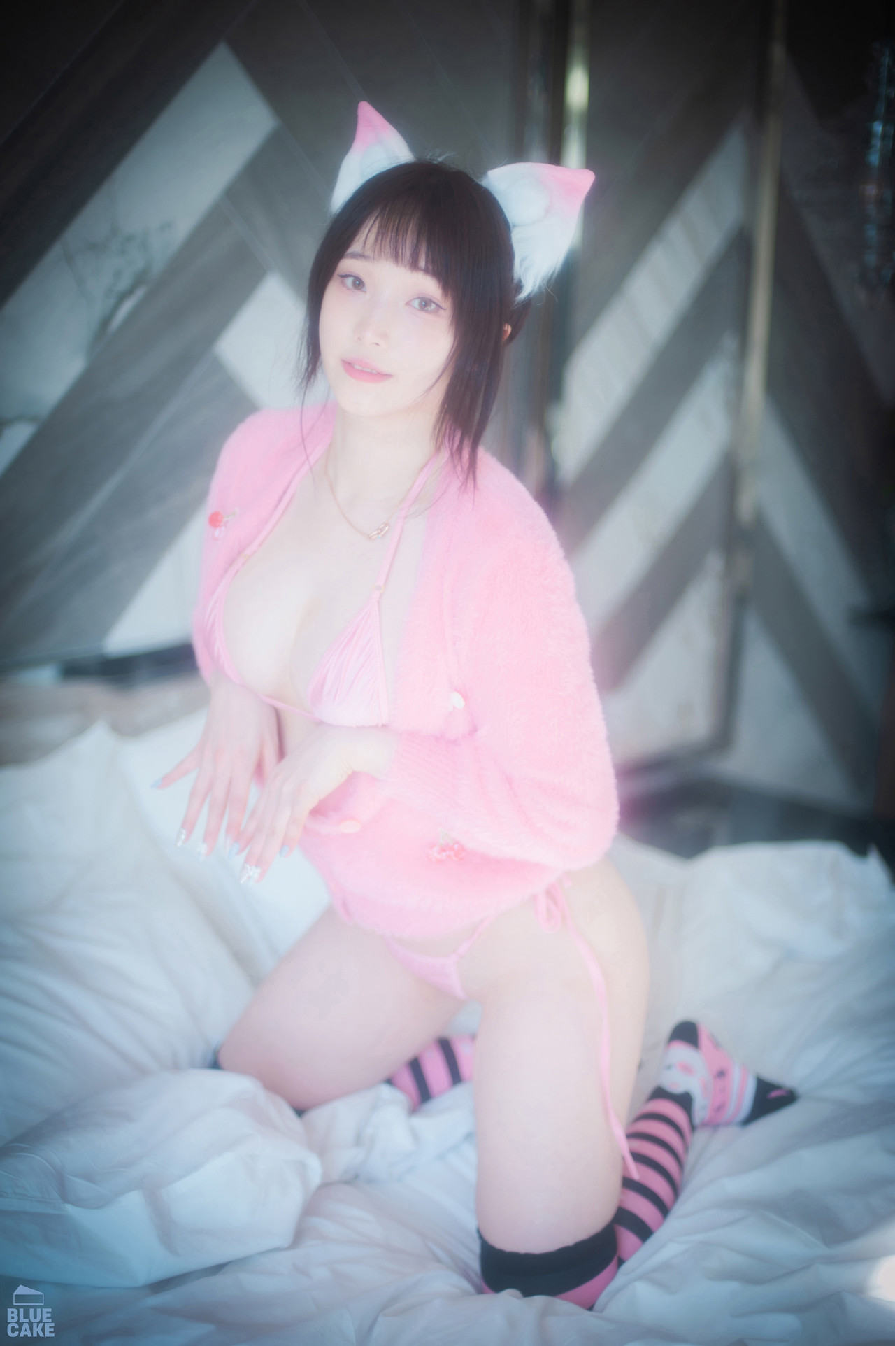 Bambi 밤비, [BLUECAKE] Naughty Cats Pink & Mint RED Set.01 4