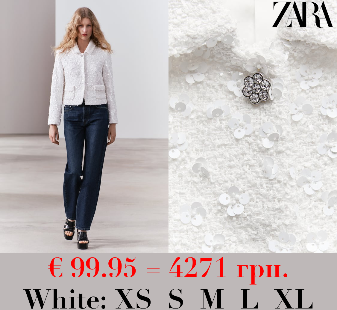 ZW COLLECTION SHORT SEQUIN JACKET