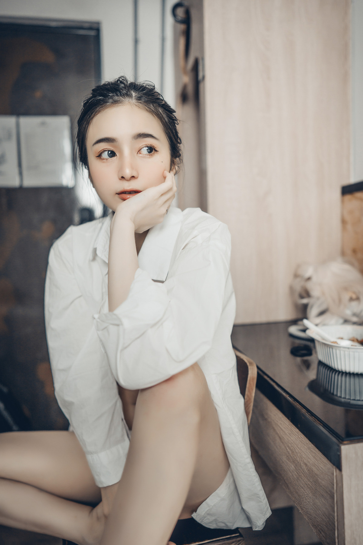 終於約到女神泡湯，浴巾一直掉，最後不穿了直接拍 S級美女-辰辰 Vol.01 19