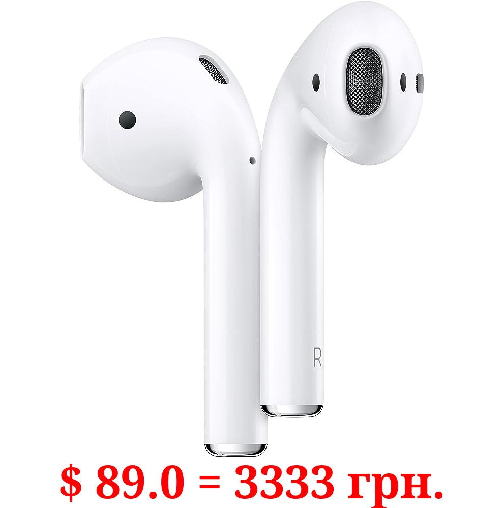 Apple AirPods (2nd Generation) Wireless Earbuds with Lightning Charging Case Included. Over 24 Hours of Battery Life, Effortless Setup. Bluetooth Headphones for iPhone