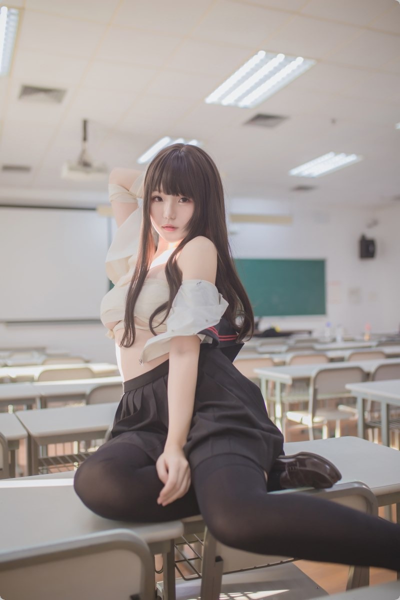 [Cos]宅夏 - 黑丝JK [39P] 15