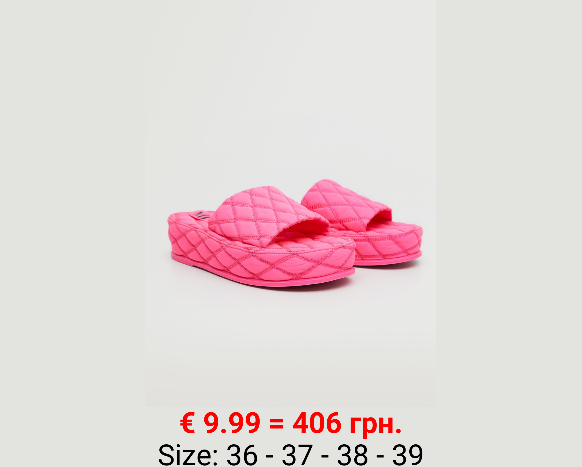 Sandalia acolchada plataforma