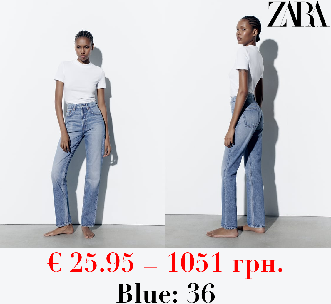 HIGH-RISE STRAIGHT-FIT TRF JEANS