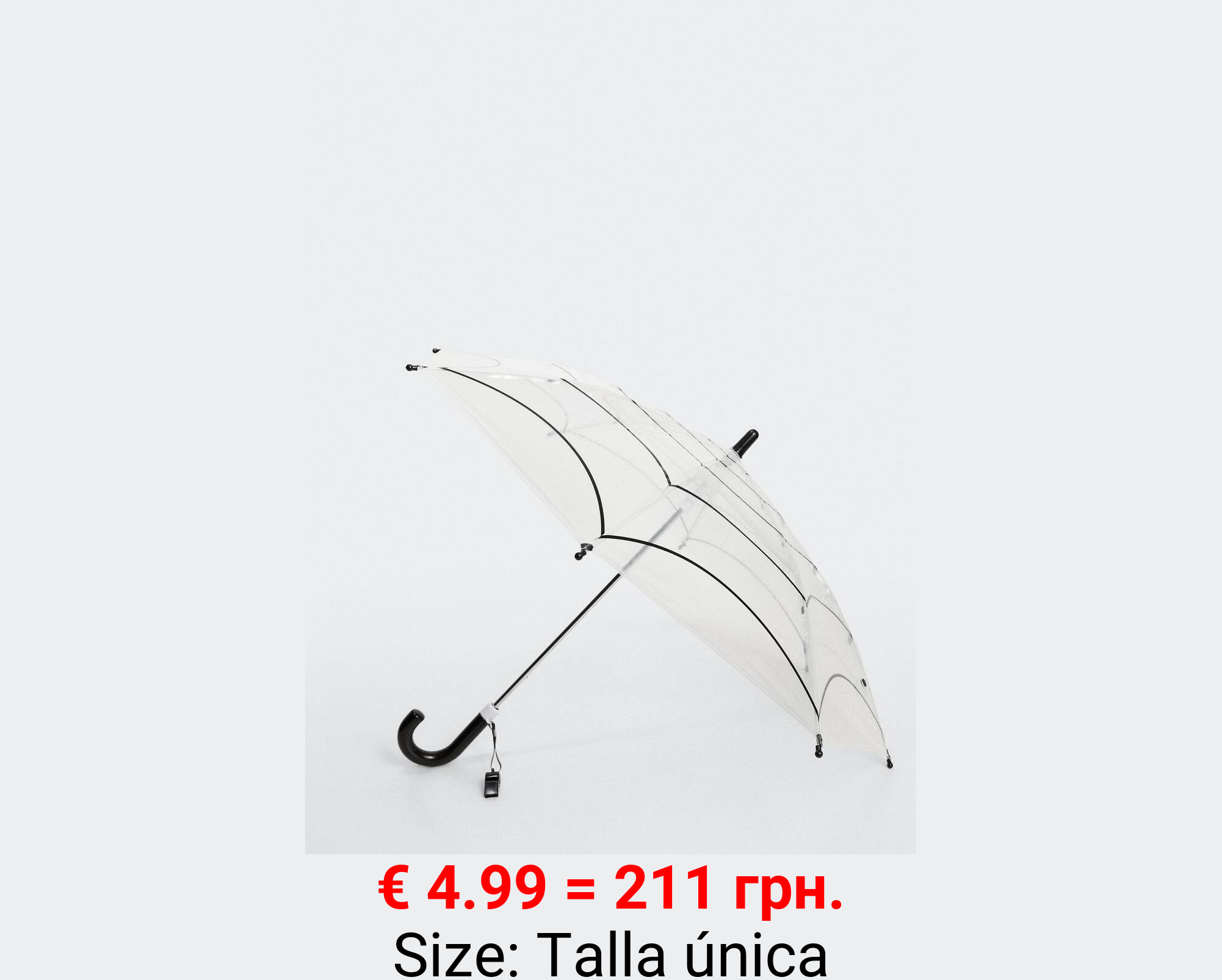 Paraguas transparente estampado