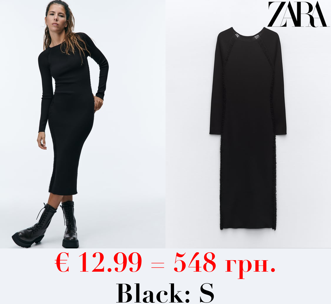 KNIT DRESS WITH CONTRAST DETAIL