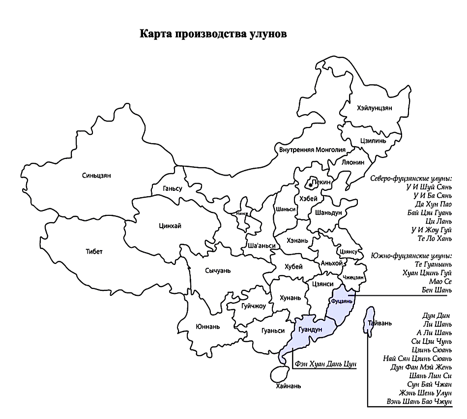 Карта производств китая