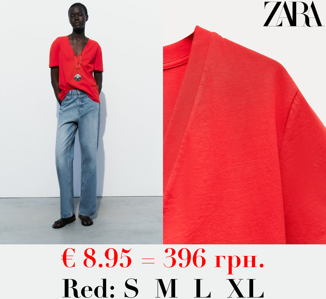 COTTON T-SHIRT WITH ENZYME FINISH