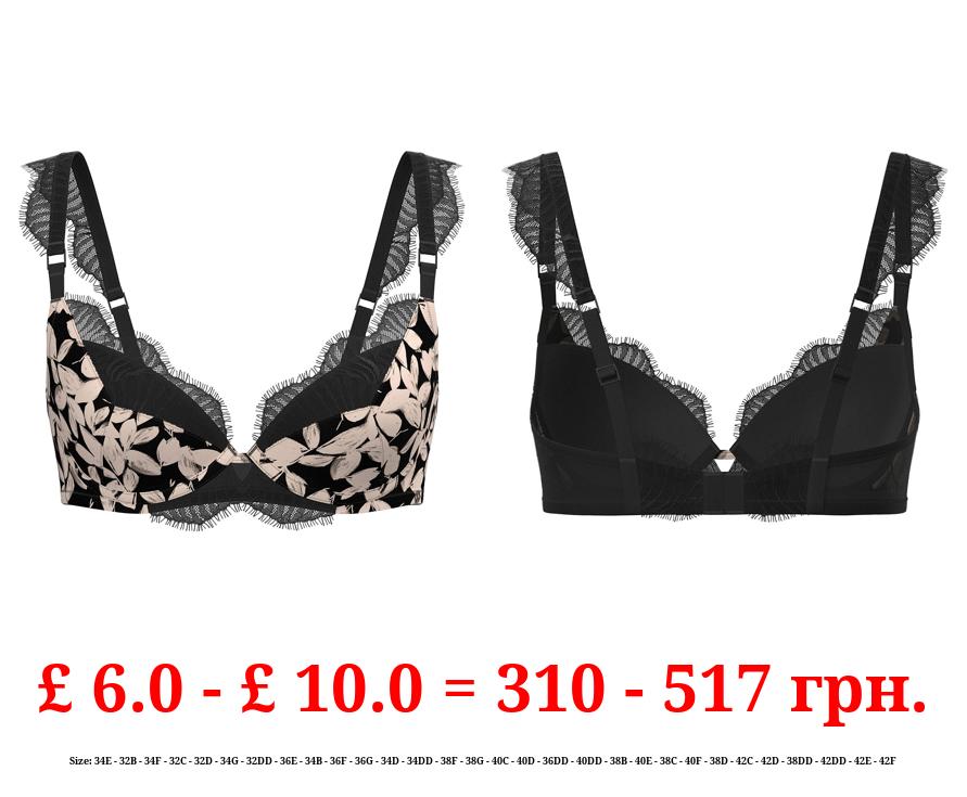 Studio Edit Floral Lace Trim Padded Bra