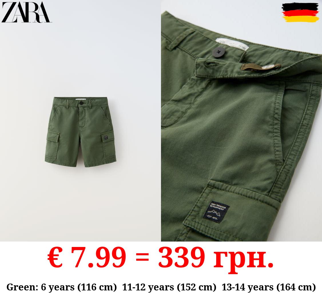 TWILL CARGO BERMUDA SHORTS