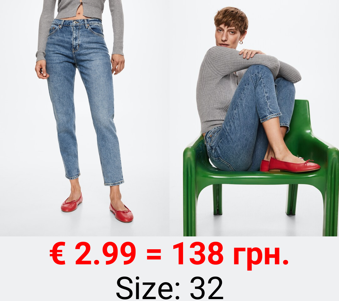 Jeans mom confort tiro alto