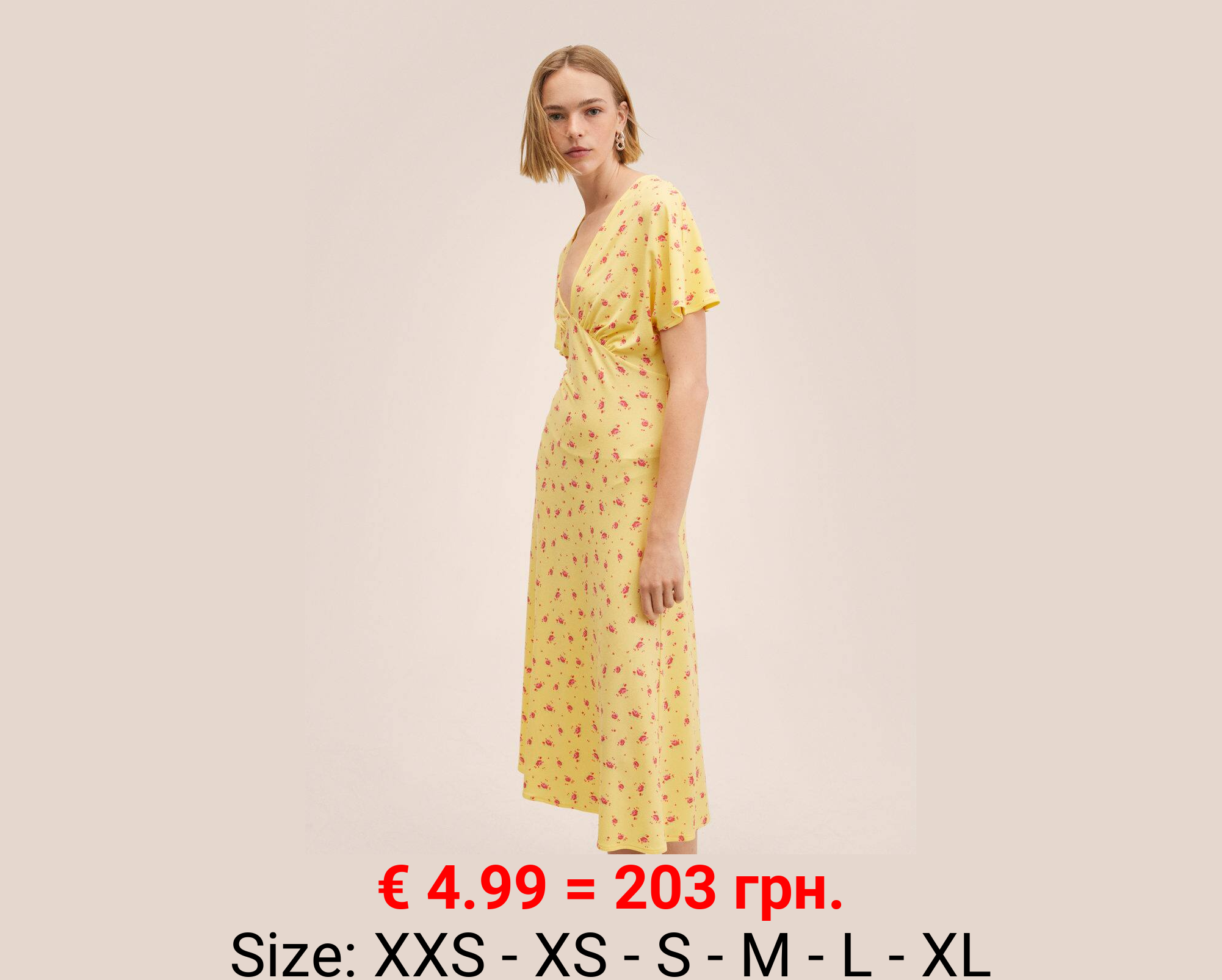 Vestido estampado midi