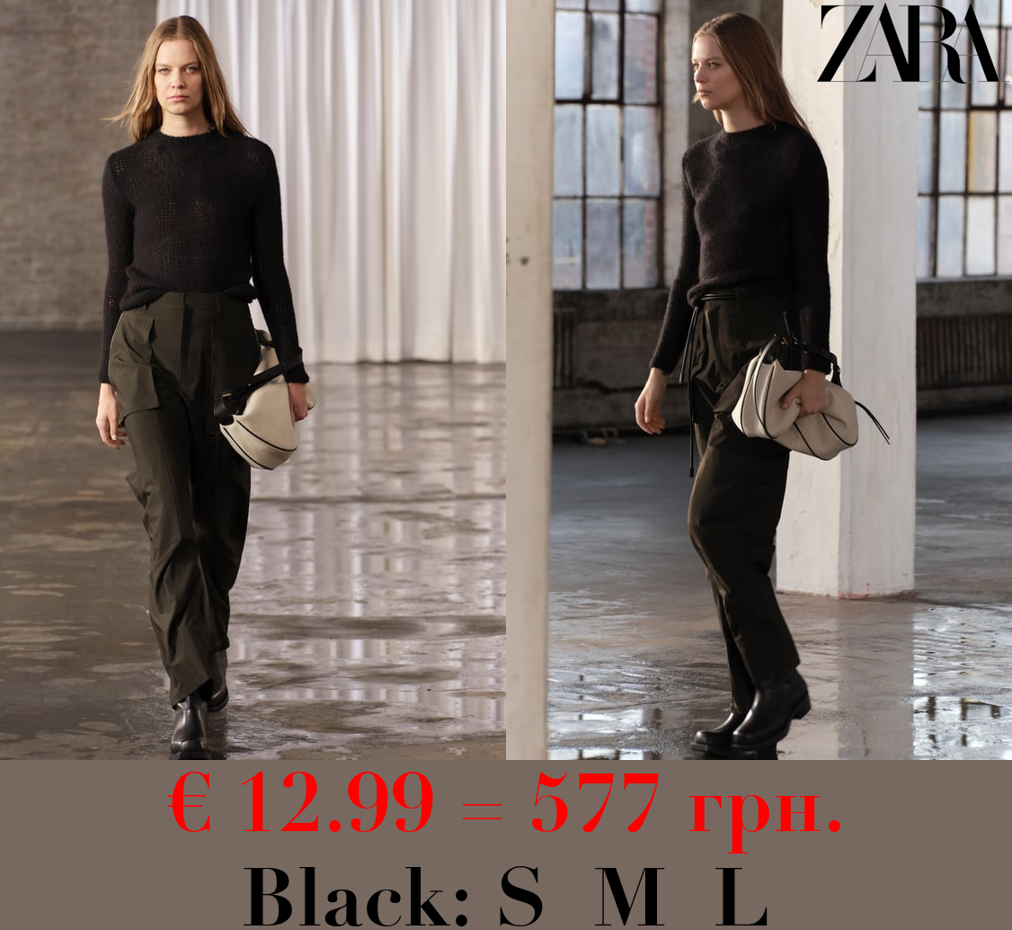 ALPACA BLEND OPEN-KNIT SWEATER